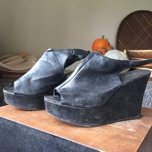 Platform Peeptoe Wedges